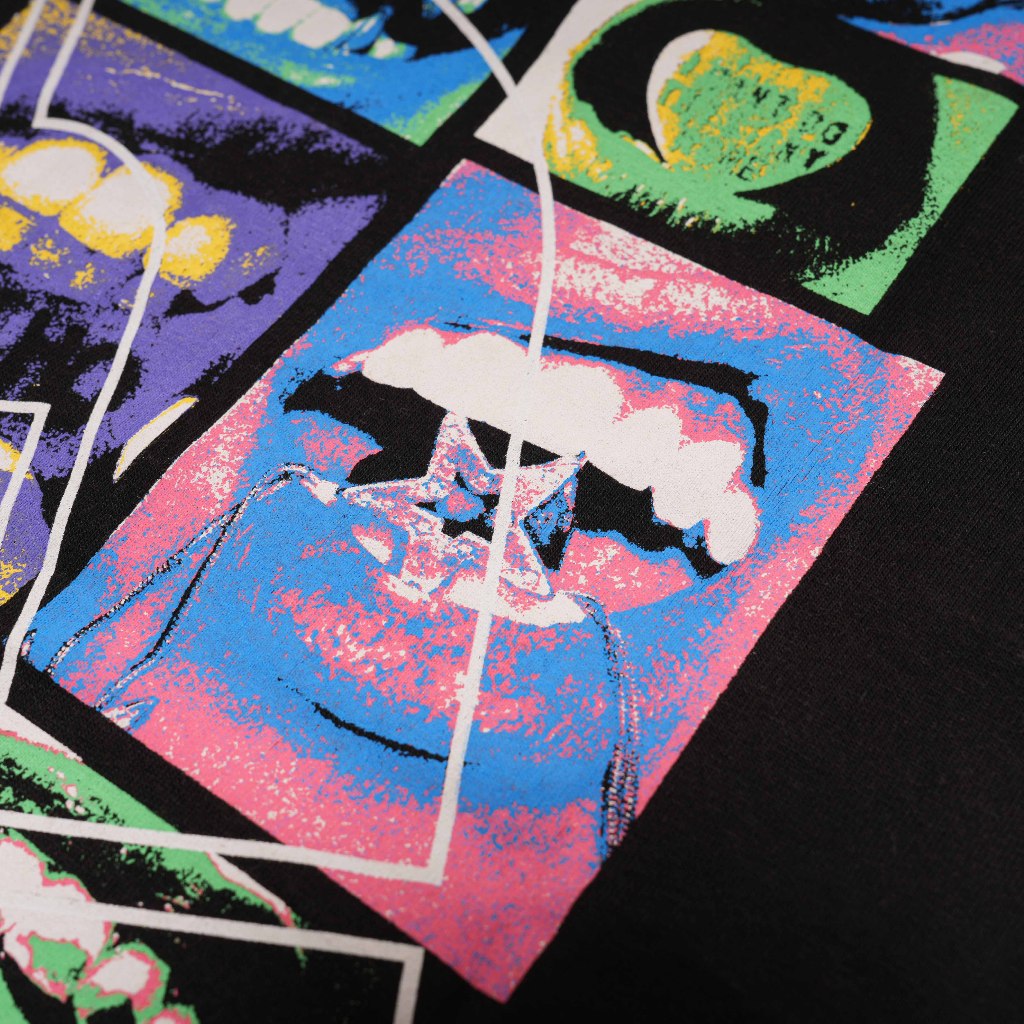 Queenbeer - T-shirt lips Black