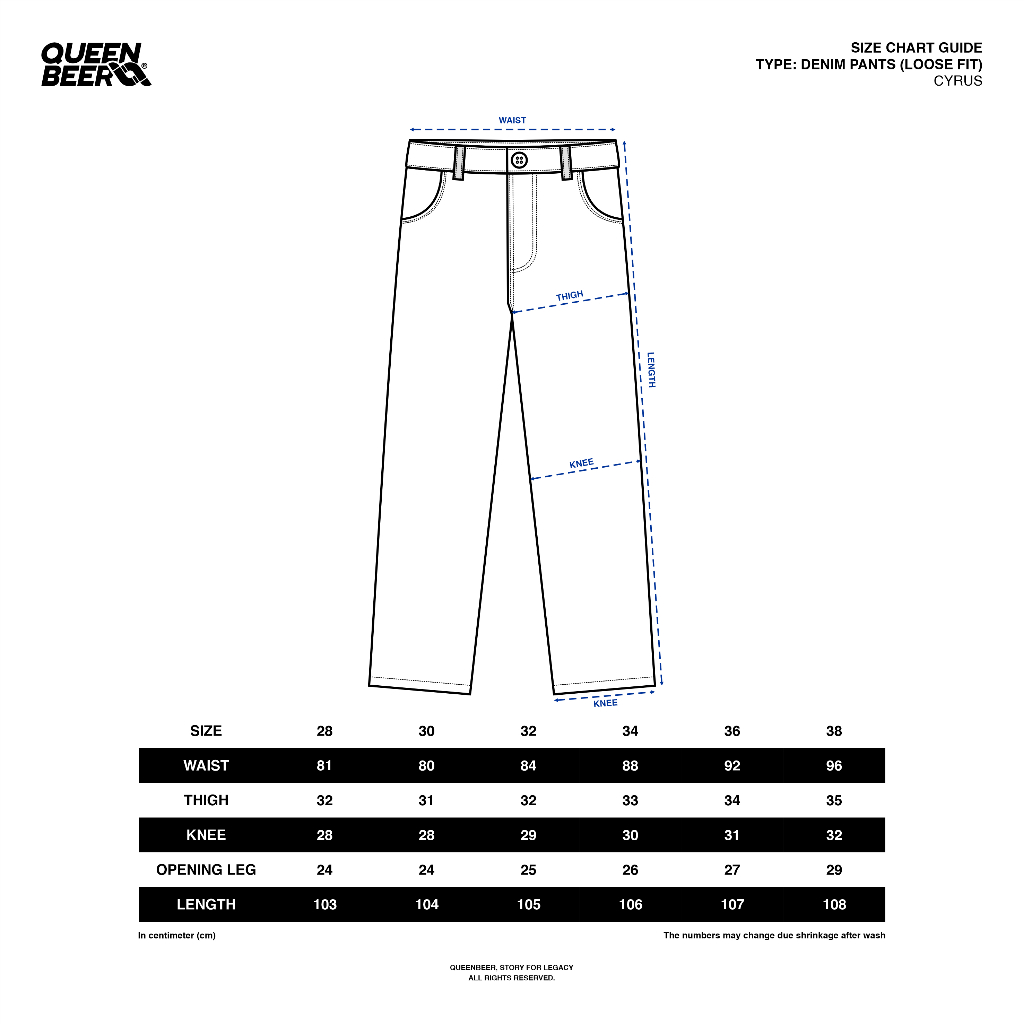 Queenbeer - Denim Pants Loose Fit Cyrus