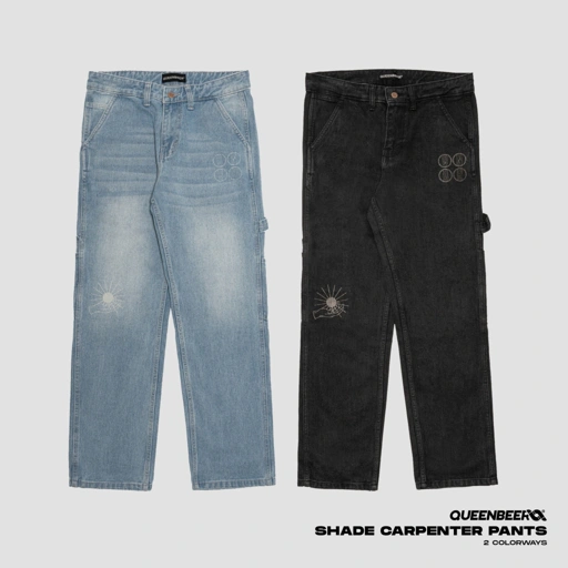 Image of Queenbeer - Carpenter Denim Pants Shade Washed
