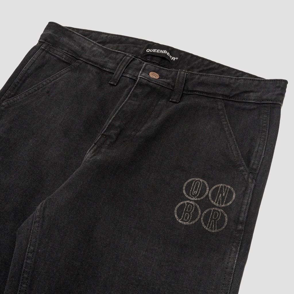 Queenbeer - Carpenter Denim Pants Shade Washed