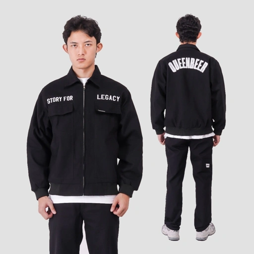 Image of Queenbeer - Work Jacket Barker Black