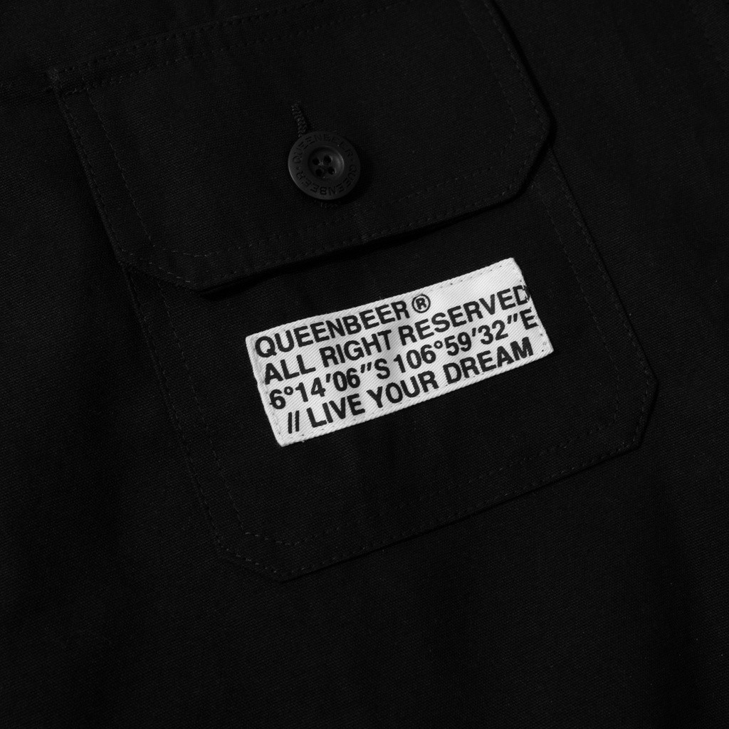 Queenbeer - Canvas Reversible Jacket Dariel Black