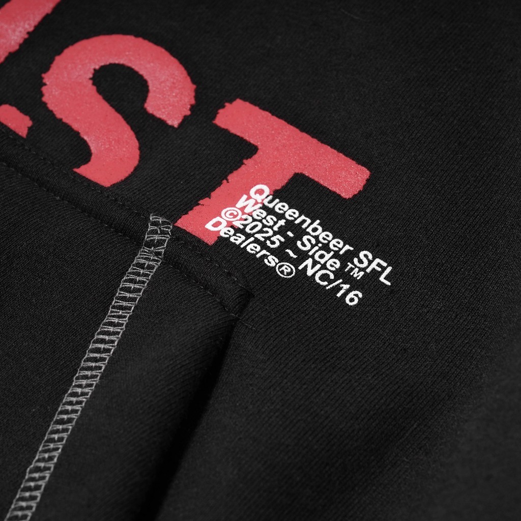 Queenbeer - Heavyweight Pullover Hoodie Ralph Black