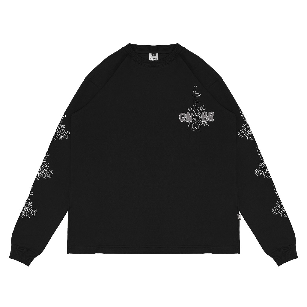 Queenbeer - T-shirt Longsleeve Larry Black