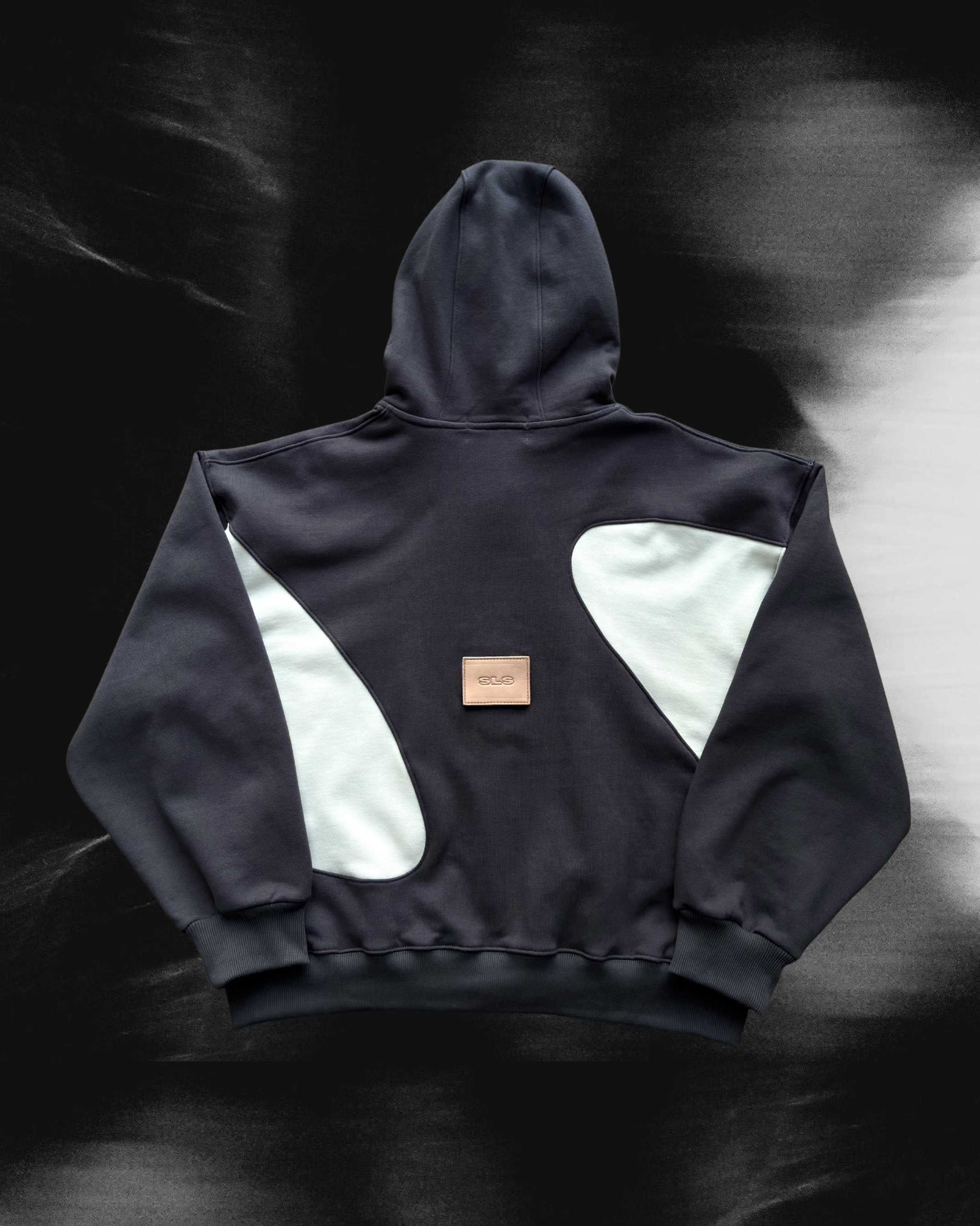 Sonata Zip Hoodie Dark Grey & Off White