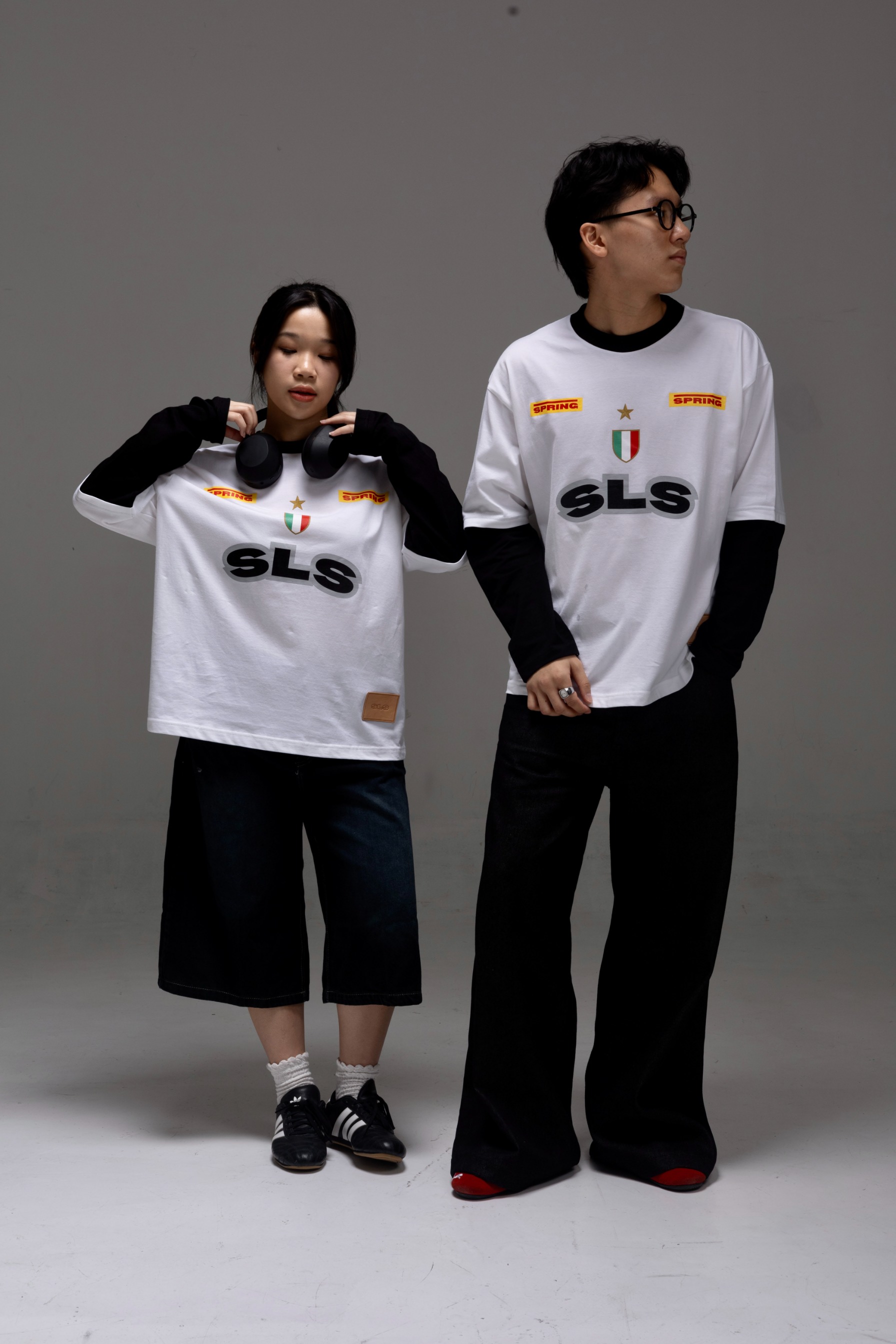 Double Layer Racing White Tee