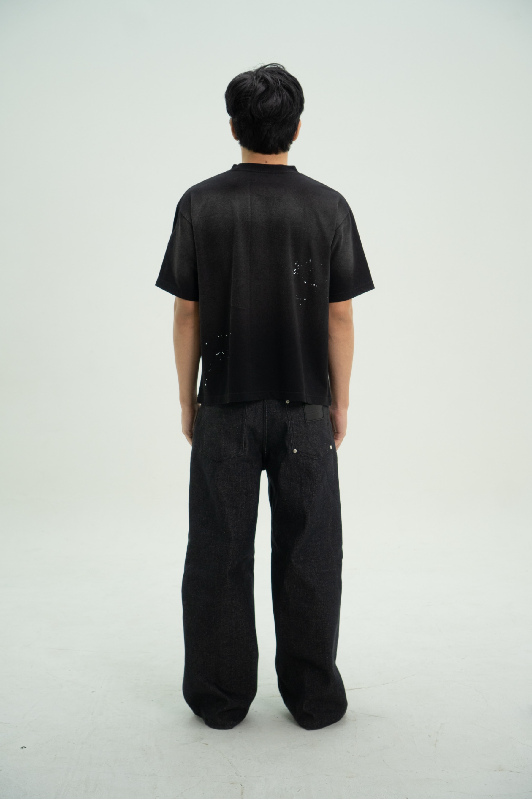 Arsène Distressed Washed Tee Black