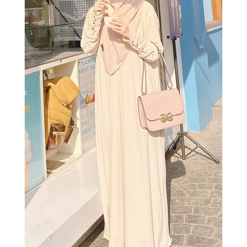 Shakirasyari - Larissa Abaya Knit Ori ( Abaya Umroh ) Ready