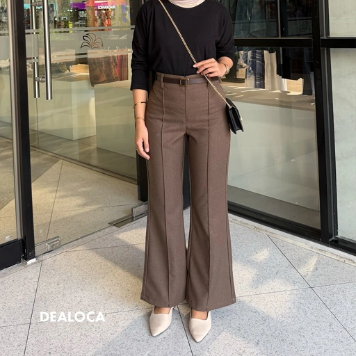 Image of LANA OFFICE PANTS - Celana Kantor Wanita Stretch - Kerja Nongkrong Hangout