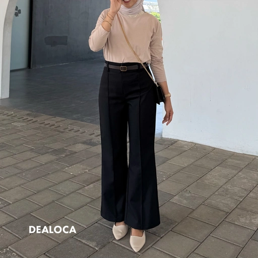 Image of LANA OFFICE PANTS - Celana Kantor Wanita Stretch - Kerja Nongkrong Hangout