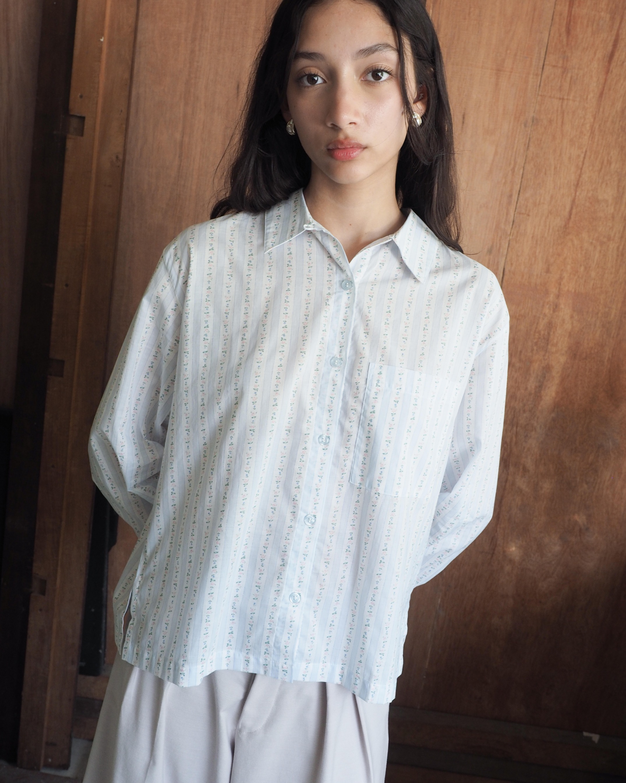 NAINAI SHIRT - BLUE FLORAL