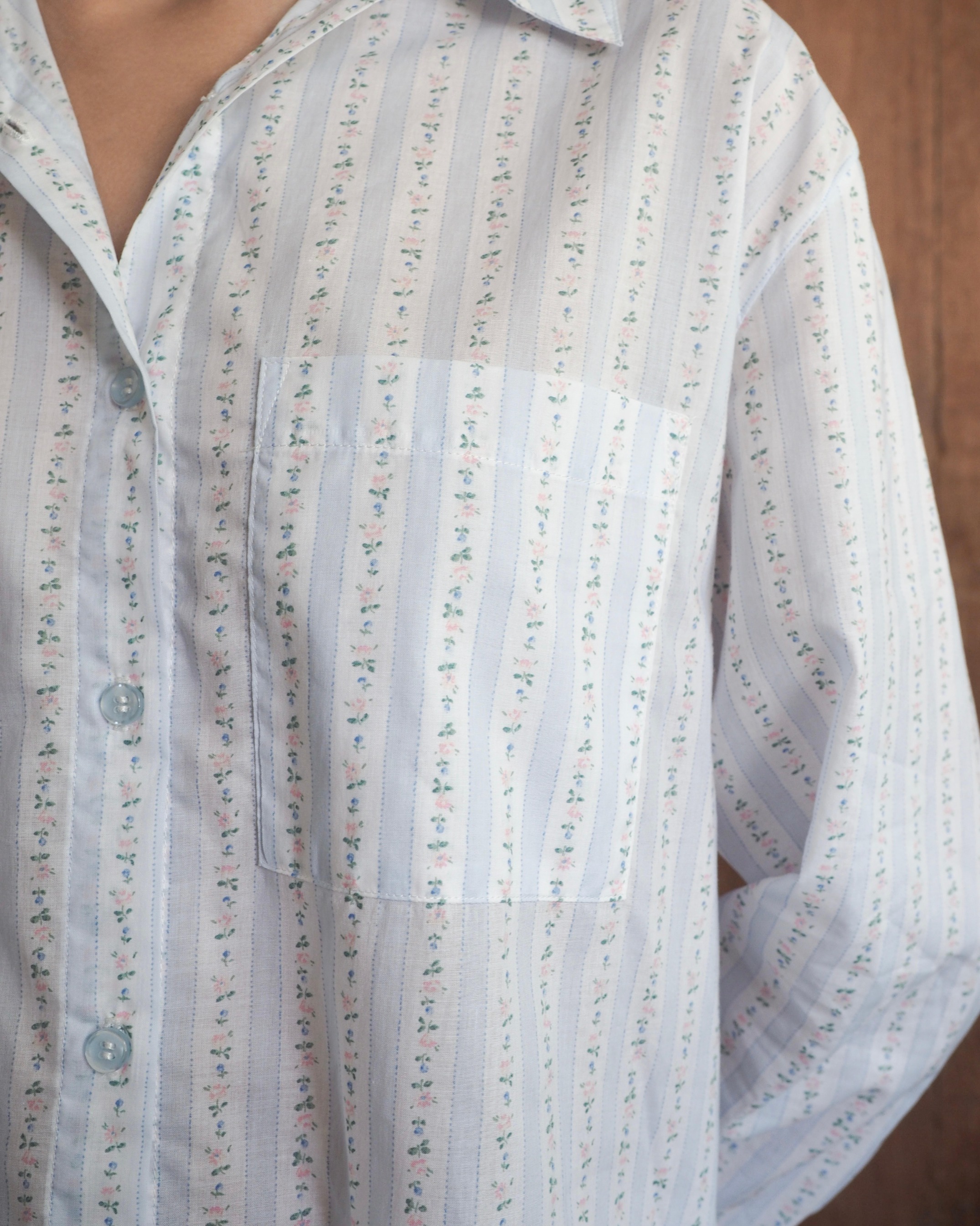 NAINAI SHIRT - BLUE FLORAL