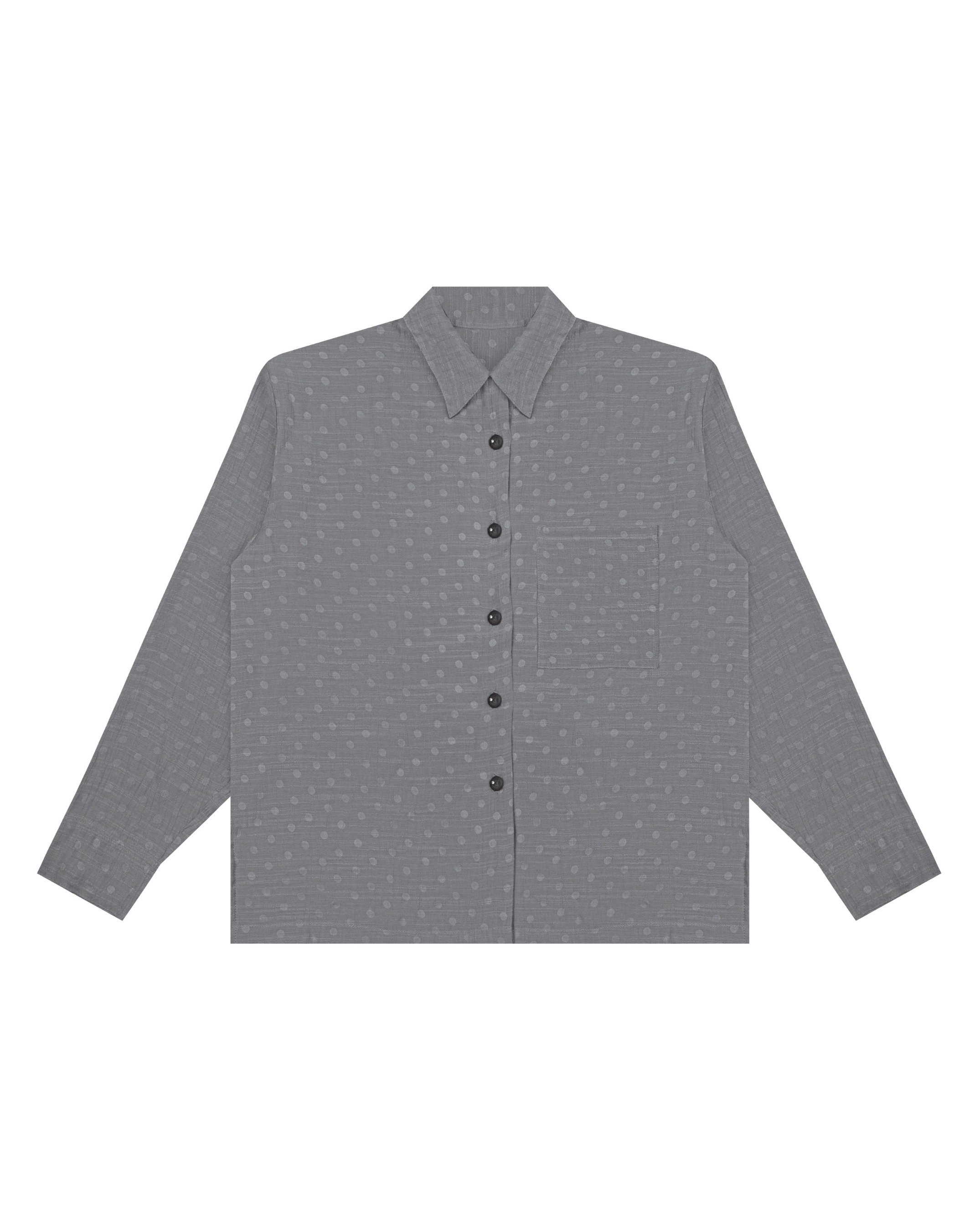 NAINAI SHIRT - GREY POLKADOT