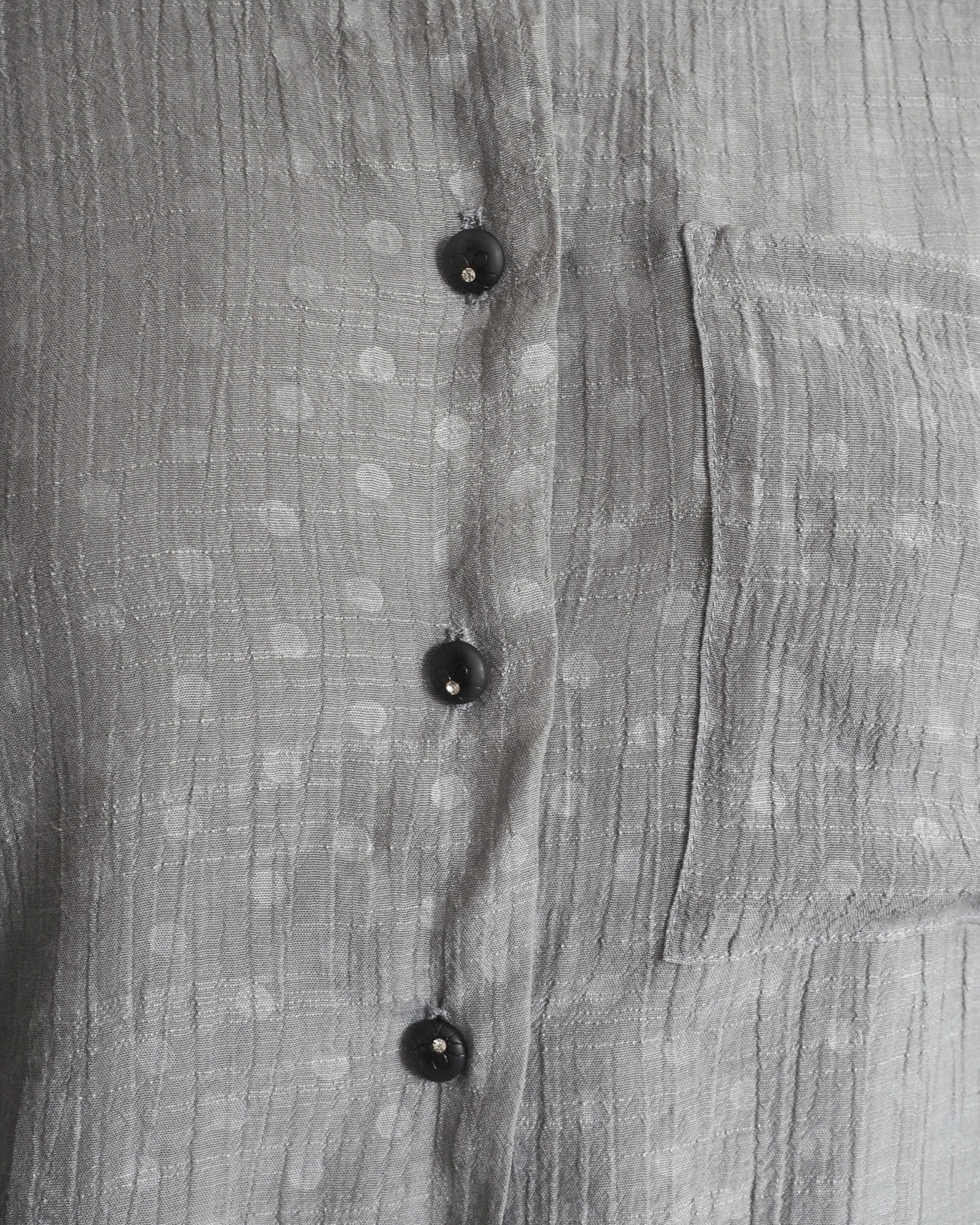 NAINAI SHIRT - GREY POLKADOT