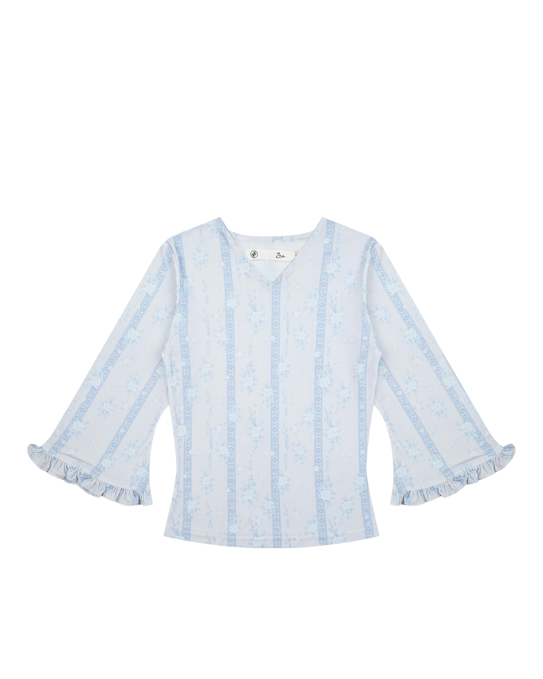 SELINA TOP - GREY FLORAL