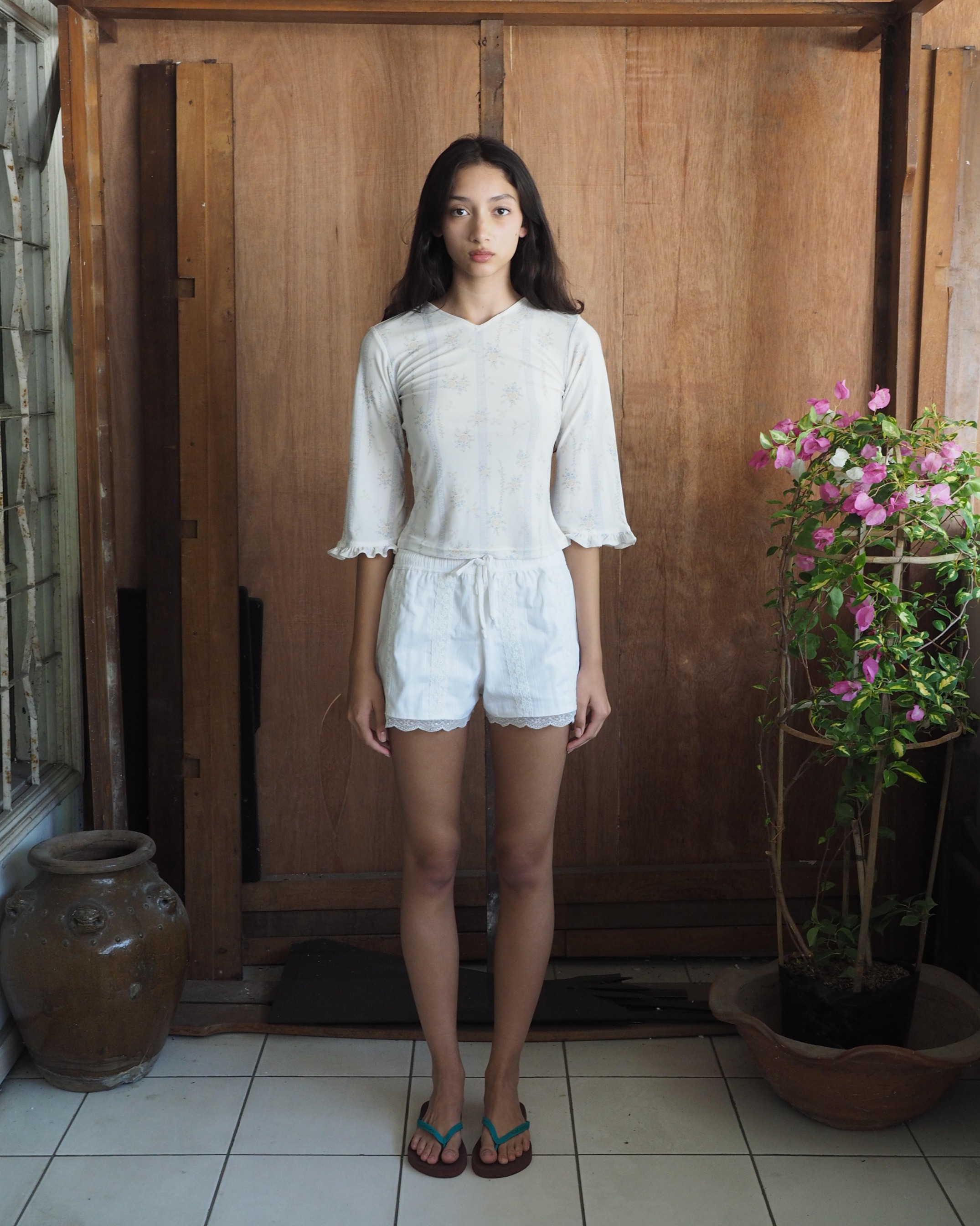 SELINA TOP - CREAM FLORAL
