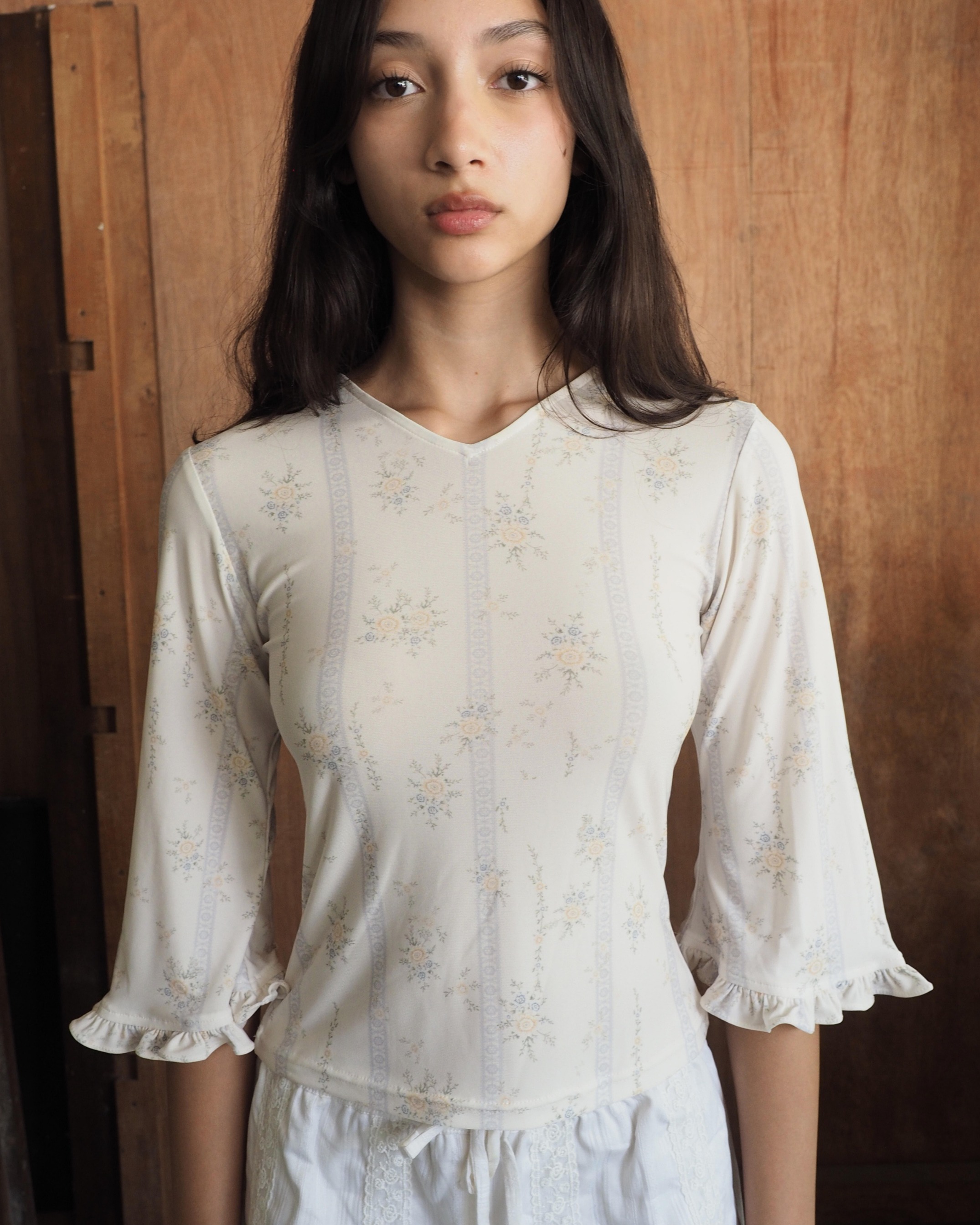 SELINA TOP - CREAM FLORAL