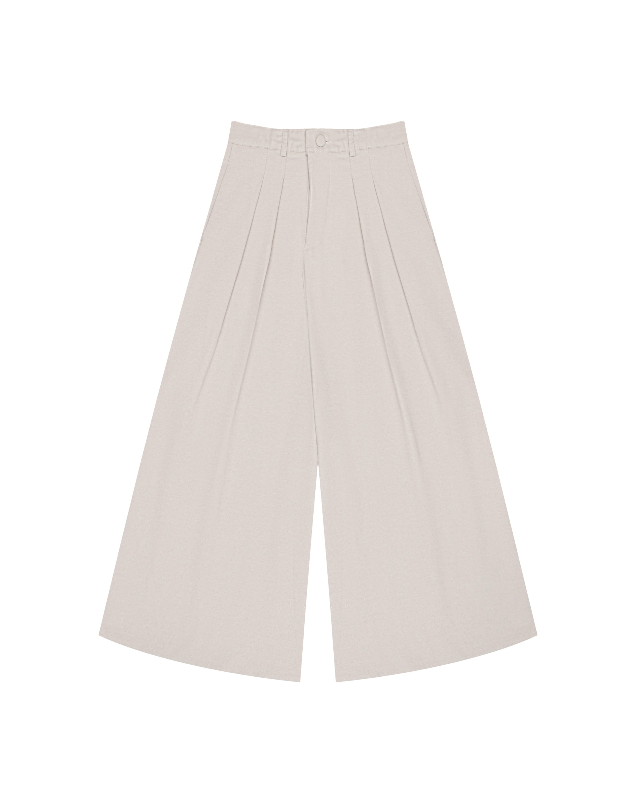 LIZZY WIDE PANTS - LIGHT GREY