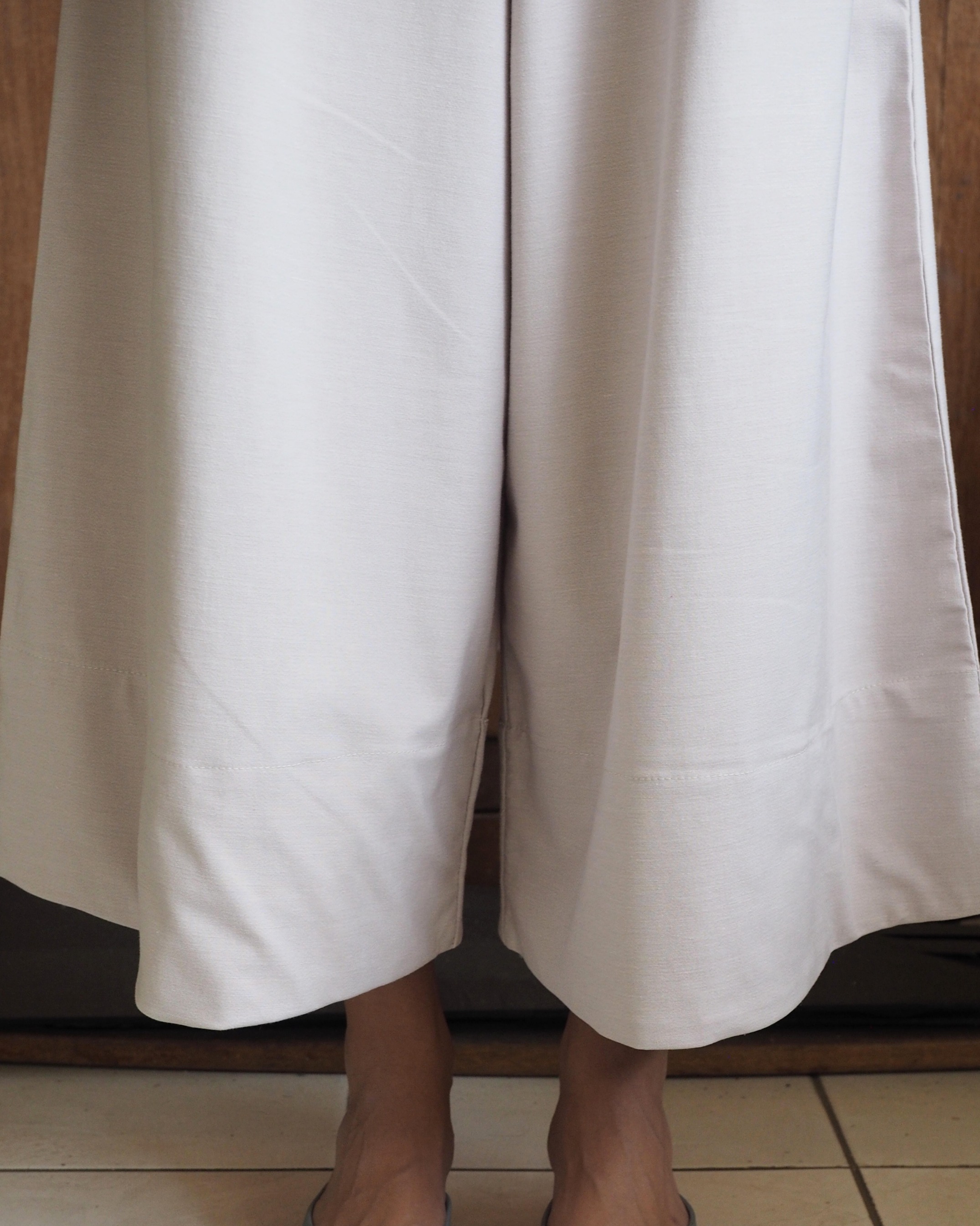 LIZZY WIDE PANTS - LIGHT GREY