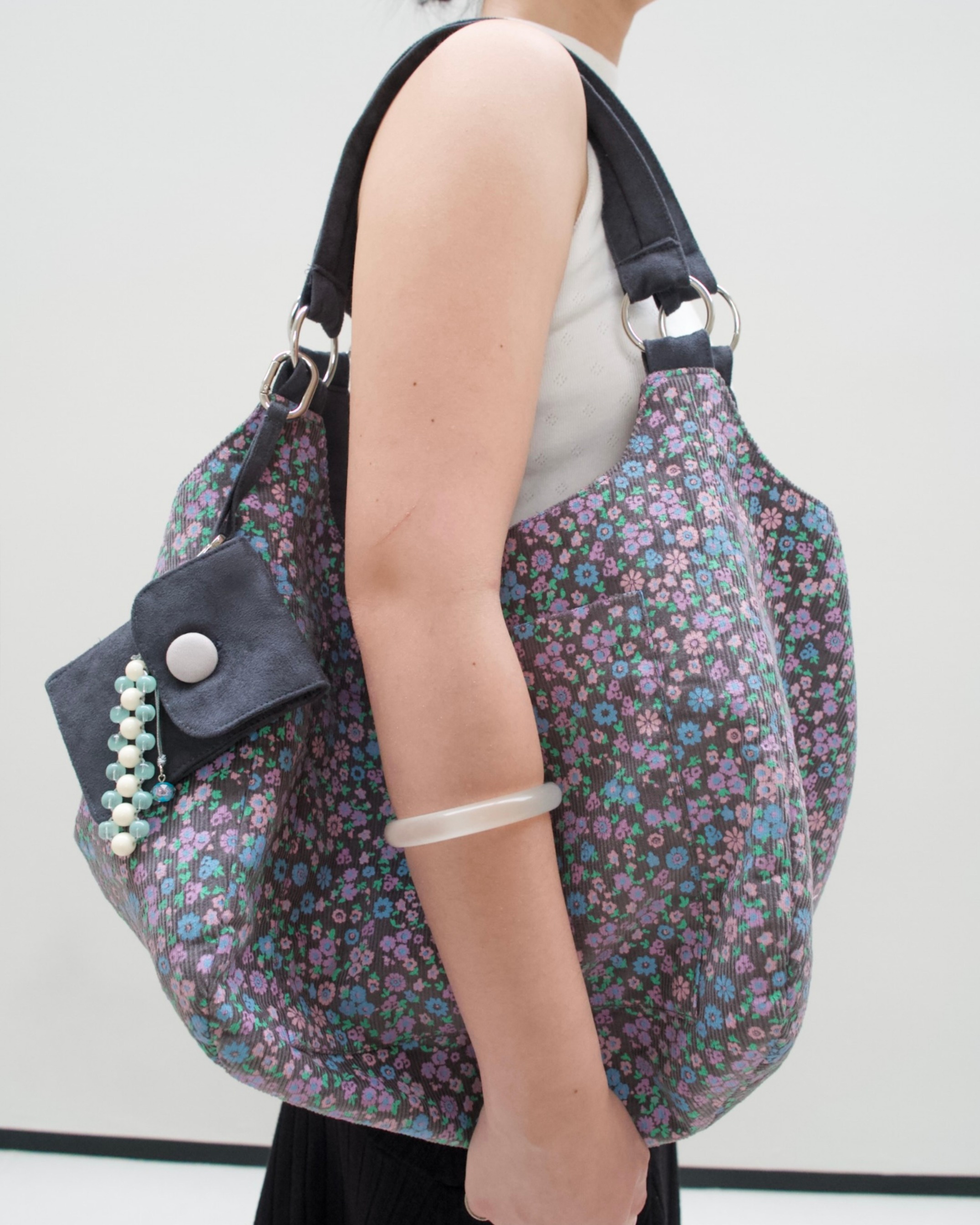 REVERSIBLE CLEMENTINE BAG - DARK GRAY