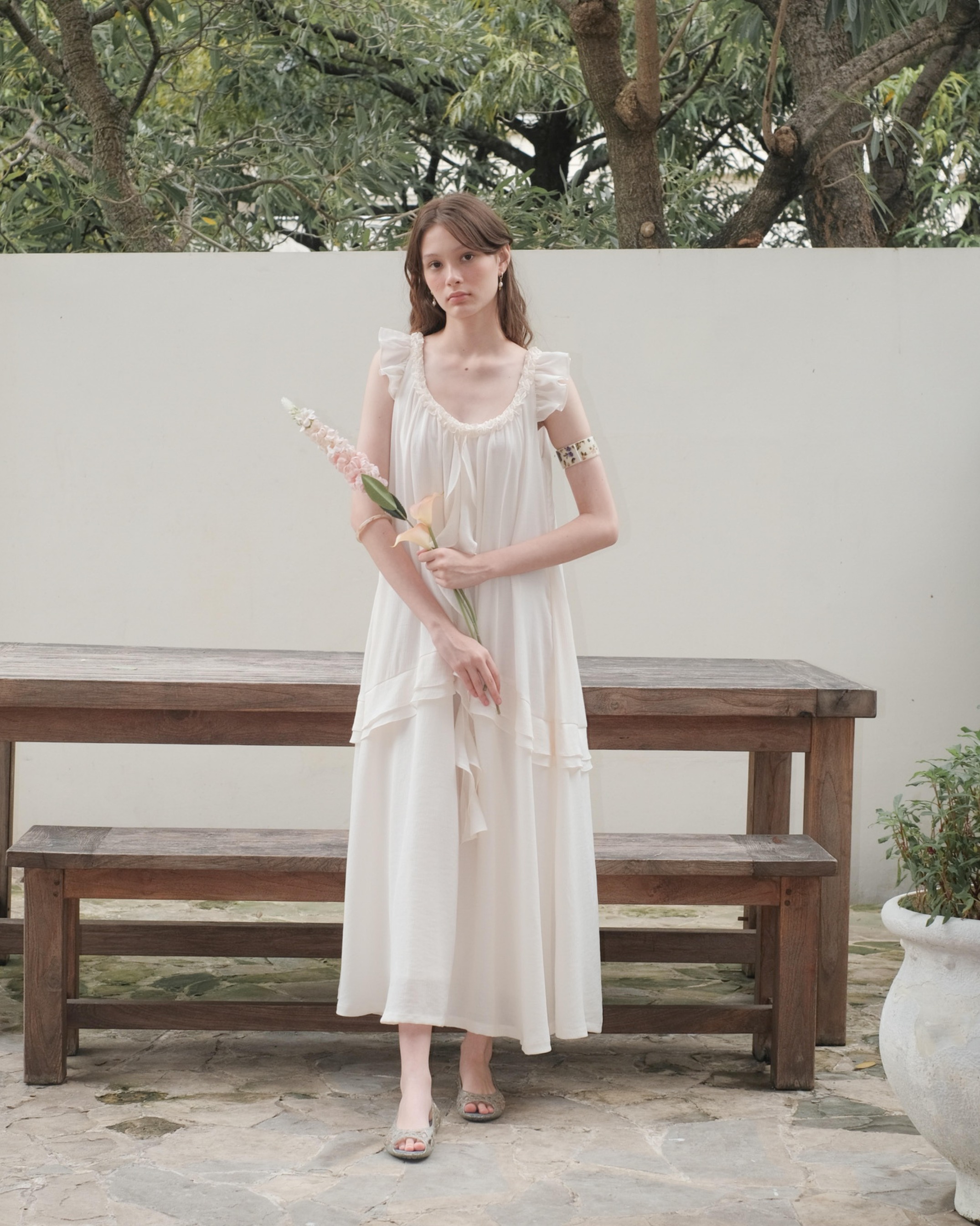 ROSALIE DRESS - IVORY