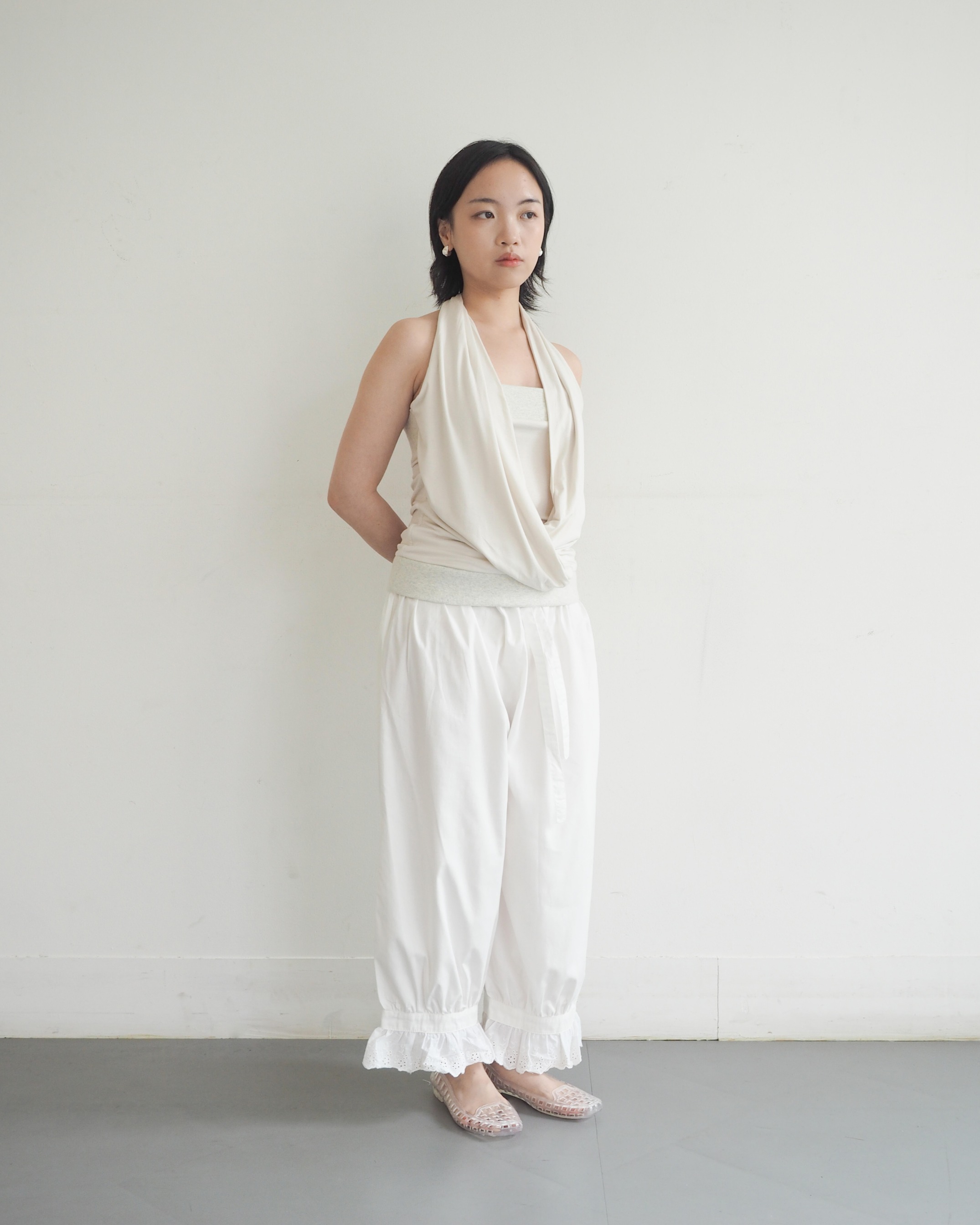 COTTON LACE BLOOMERS - WHITE