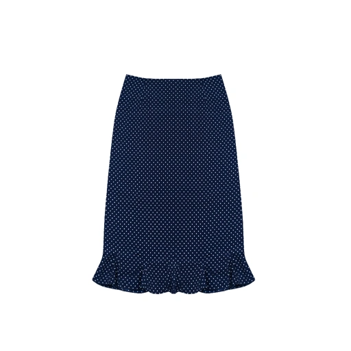 Image of Zoia - Claire Navy Polkadot Skirt