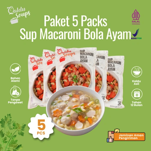 Image of Paket 5 packs Sup Macaroni Bola Ayam