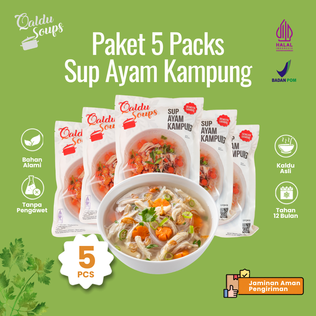Paket 5 Packs Sup Ayam Kampung