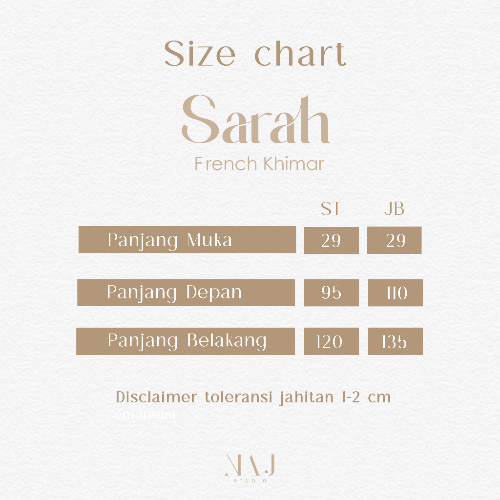 NAJ - Sarah French Khimar