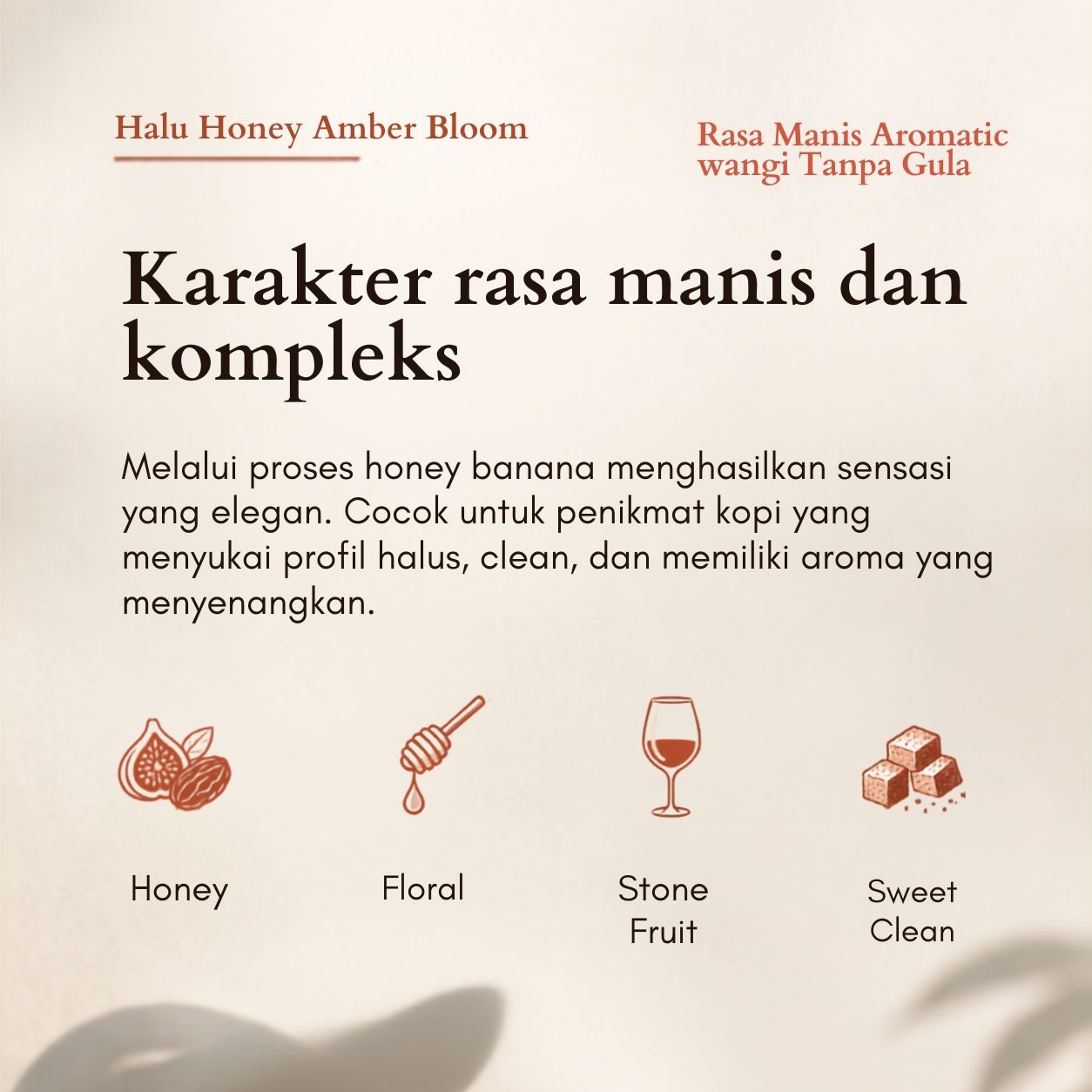 Halu Honey Amber Bloom Kopi Arabica Brown Sugar Honey Banana Vanilla Specialty Coffee