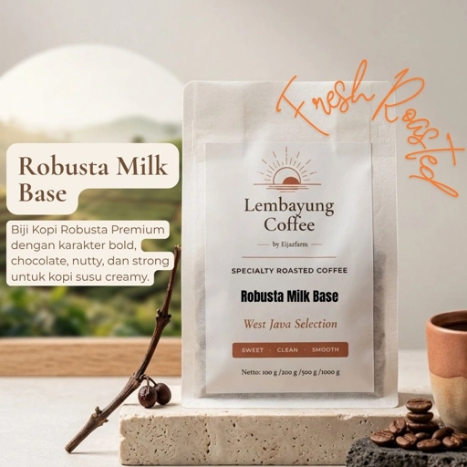 Image of Robusta Milk Base | Biji Kopi Robusta Premium Bold Chocolate Nutty untuk Kopi Susu Creamy - Lembayung Coffee