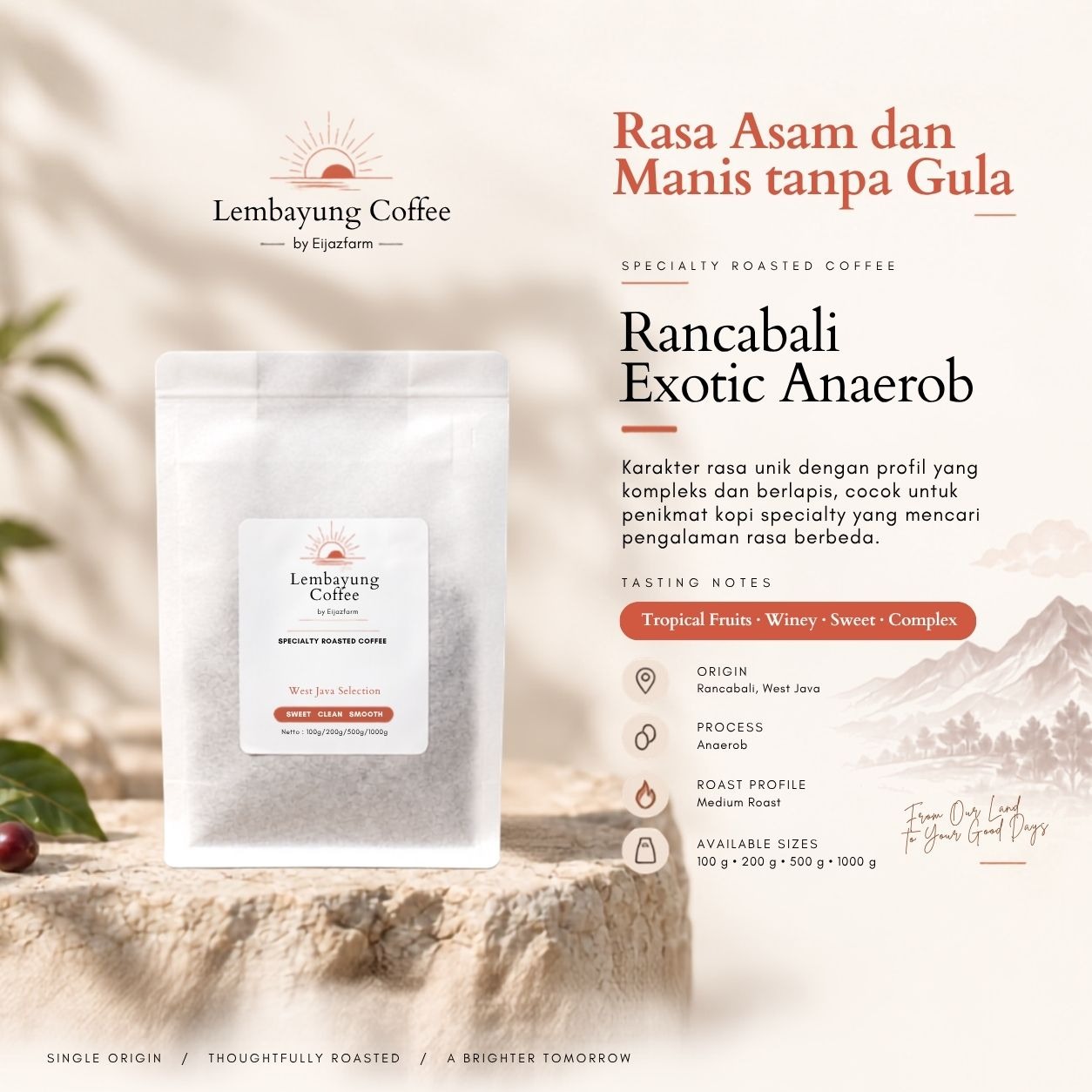 Rancabali Exotic Anaerob | Biji Kopi Arabika Specialty Exotic Fruity Floral Sweet Fermented - Lembayung Coffee