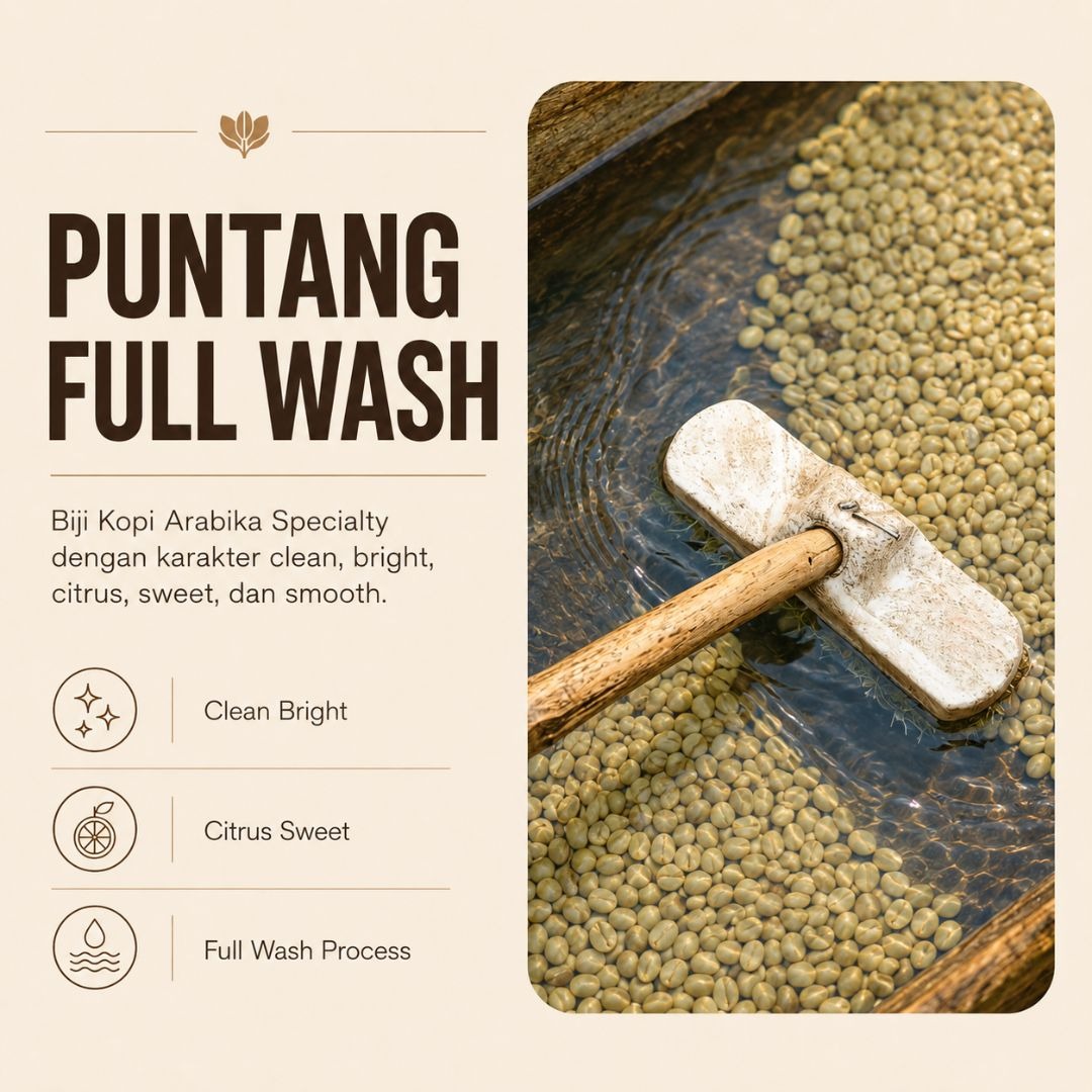 Puntang Full Wash | Biji Kopi Arabika Specialty Clean Bright Citrus Smooth Daily Brew - Lembayung Coffee