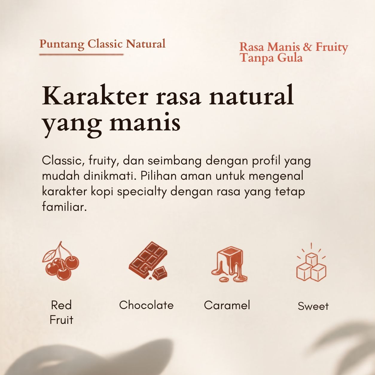 Puntang Classic Natural Red Fruit Chocolate Caramel Sweet Specialty Coffee