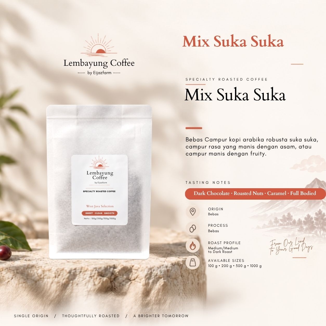 Mix Blend Suka Suka 200g | Biji Kopi Arabika Specialty Custom Blend Fresh Roasted Racik Sendiri Sesuai Selera - Lembayung Coffee