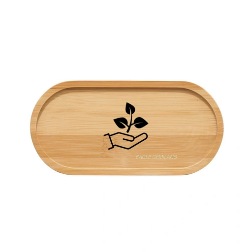 Nampan Tatakan Bambu Oval Aesthetic - Tray Kayu Serbaguna Dekorasi Meja