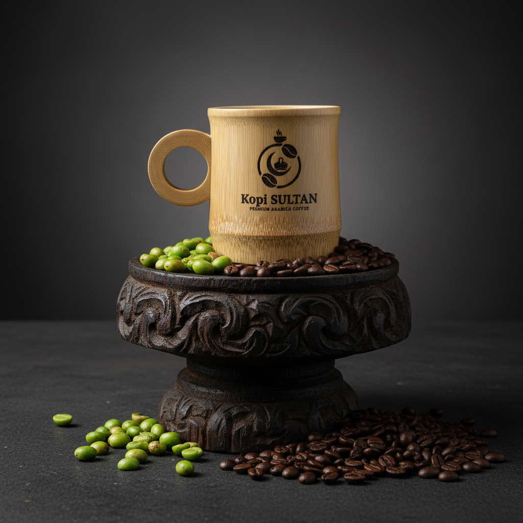 Gelas dari ruas bambu asli manual, gelas kopi dari sukabumi - Original manual bamboo cup