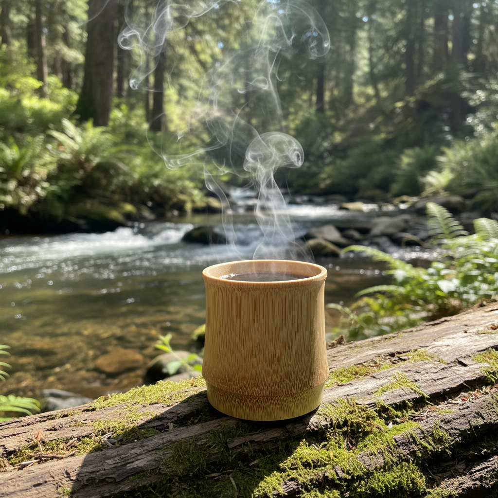 Gelas ruas bambu asli manual dari ruas, gelas kopi dari sukabumi - Original manual bamboo cup, coffee