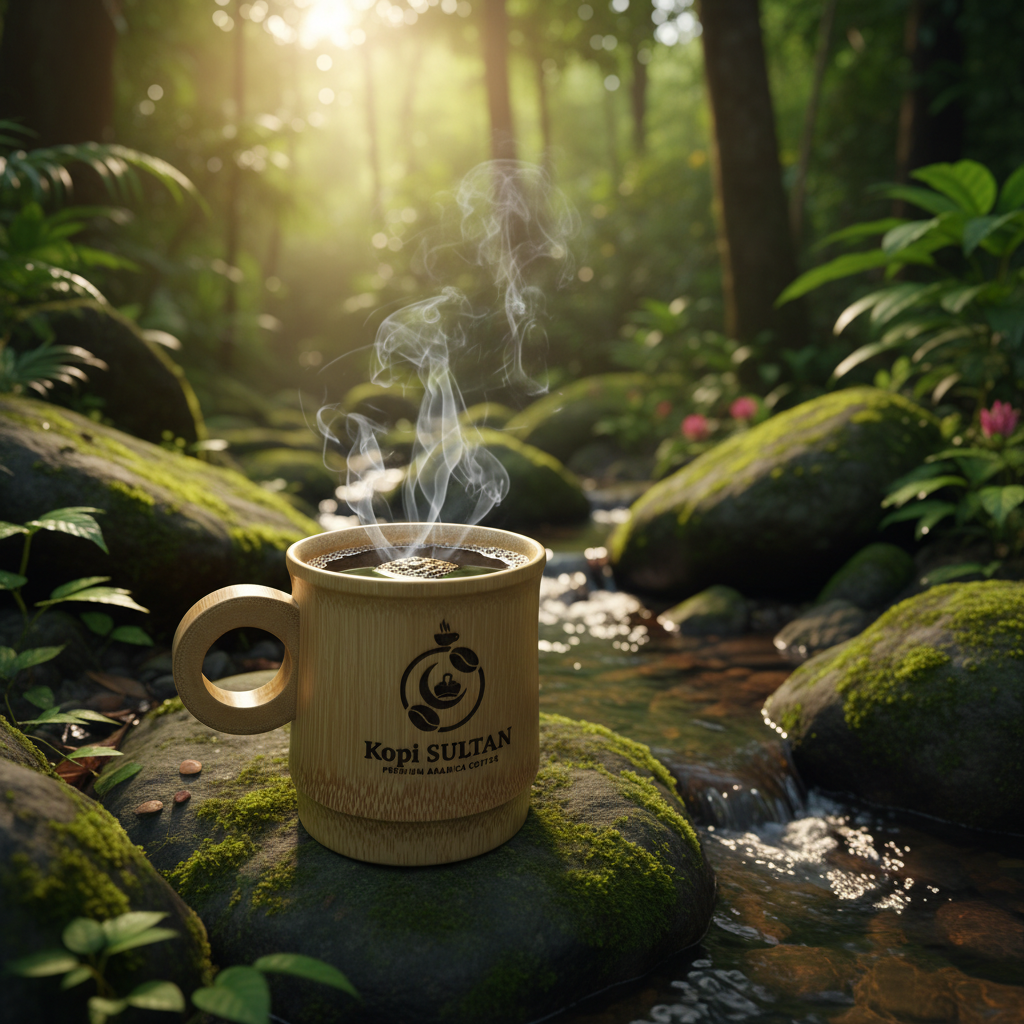 Gelas dari ruas bambu asli manual, gelas kopi dari sukabumi - Original manual bamboo cup