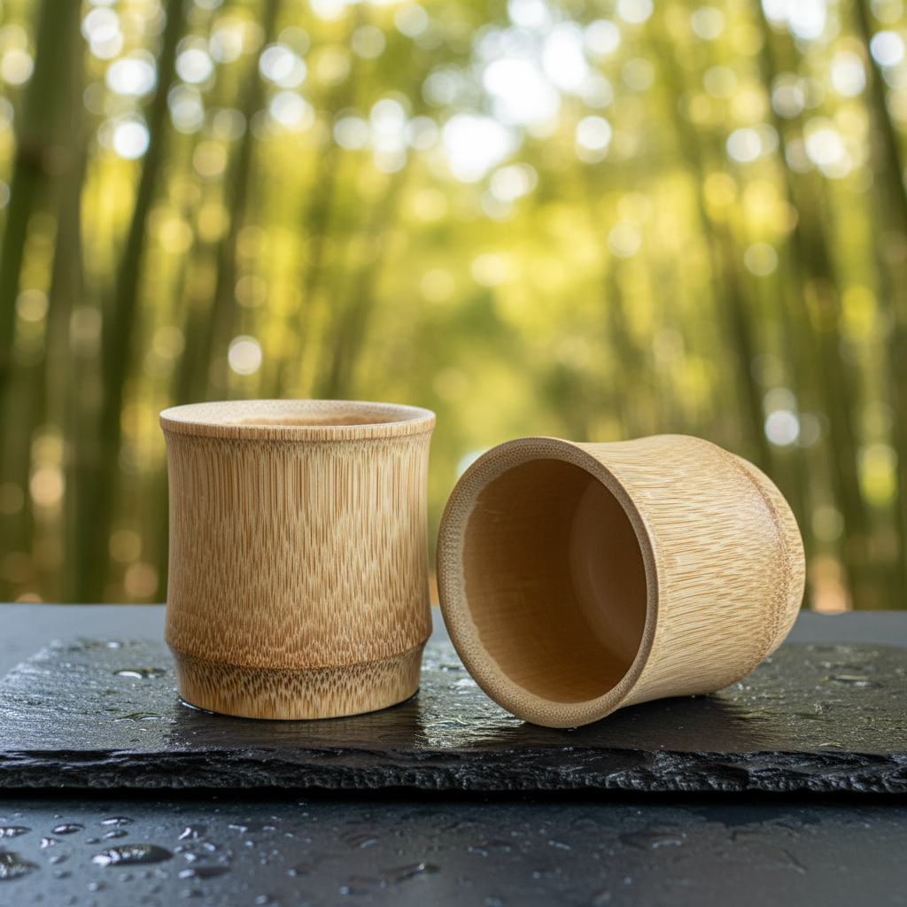 Gelas ruas bambu asli manual dari ruas, gelas kopi dari sukabumi - Original manual bamboo cup, coffee