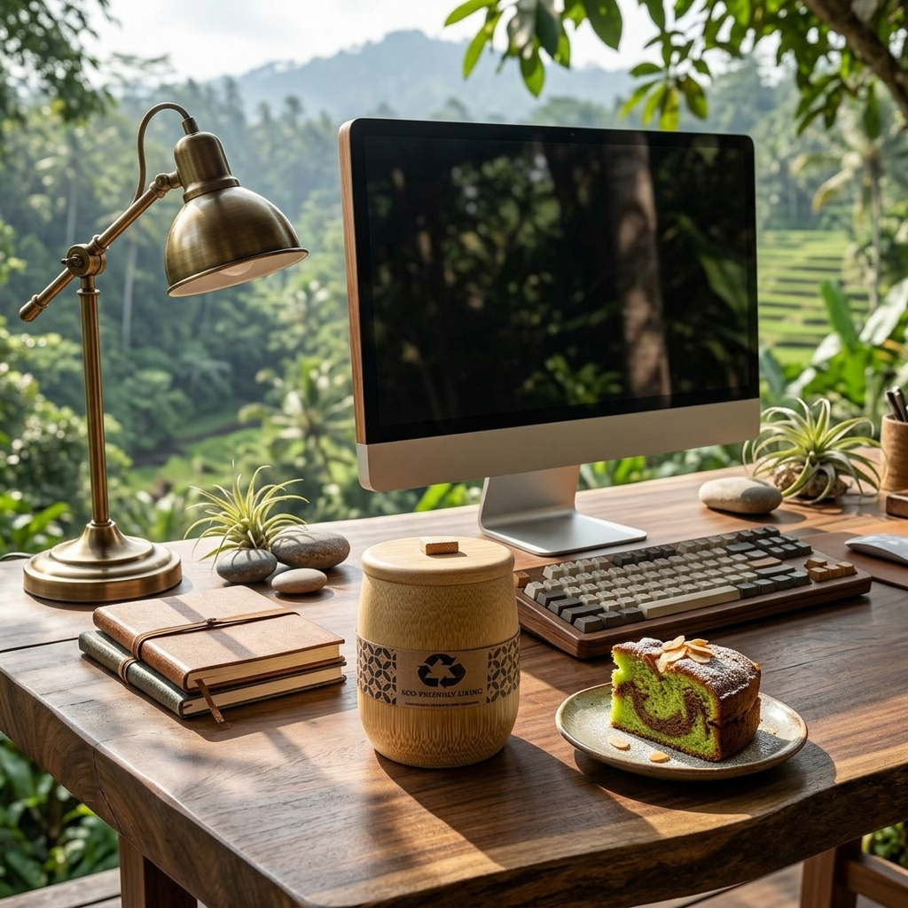 Gelas Bambu Asli 250ml Custom Nama - Cangkir Kopi Estetik Ramah Lingkungan