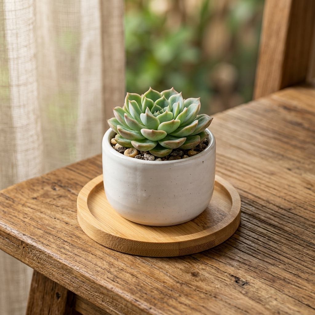 Tatakan Gelas Bambu Bulat Estetik TTK-1 - Coaster Alas Cangkir, Lilin & Pot Minimalis Eco-Friendly