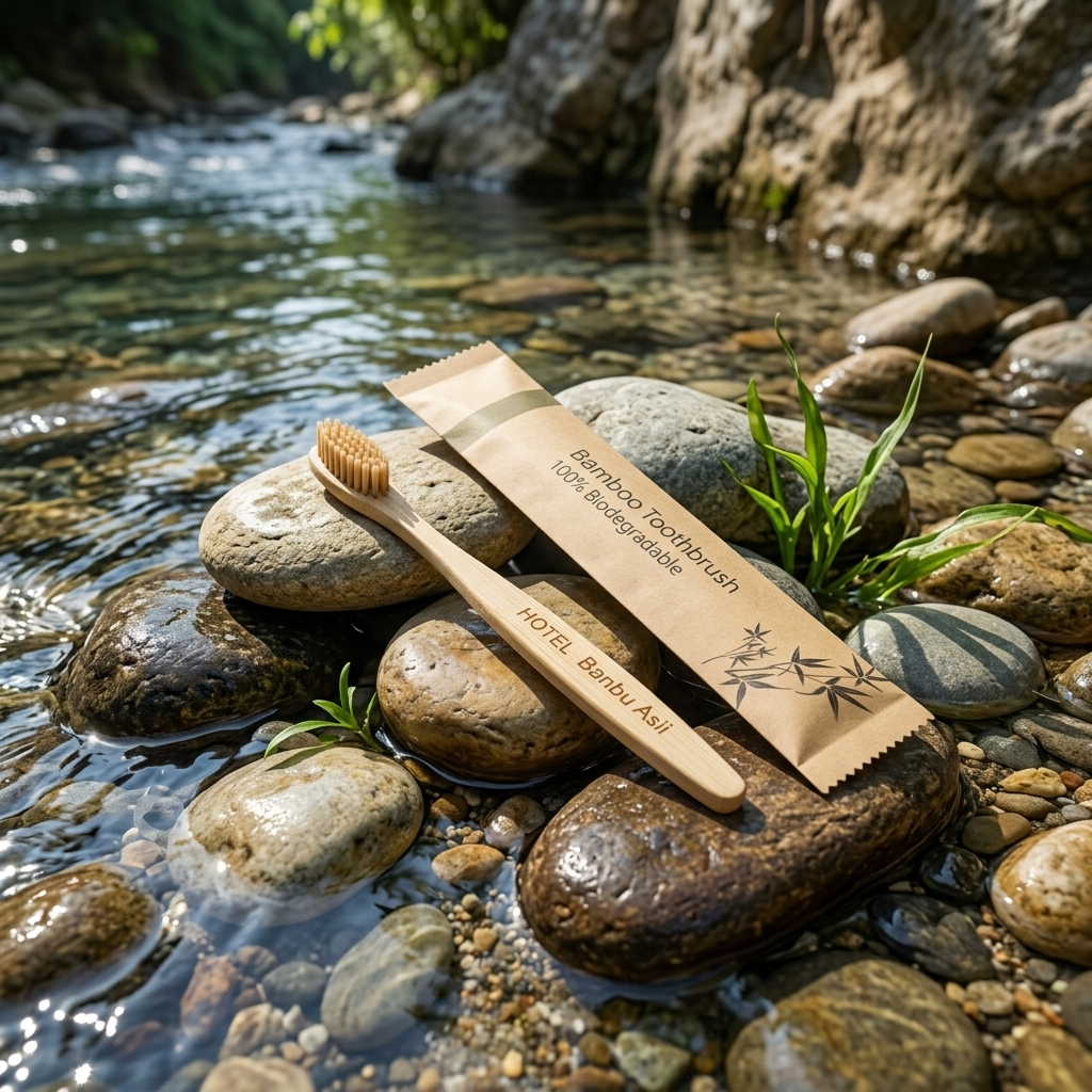 Sikat Gigi Bambu Custom Nama Logo Souvenir Seminar & Acara Penyetaraan Eco-Friendly