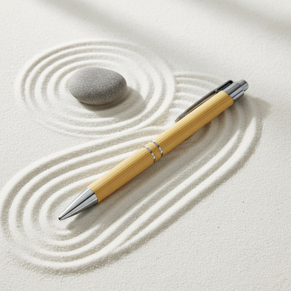 Pulpen Bambu Custom Nama / Logo - Soupen Pen Kayu Souvenir Perusahaan Tinta Hitam Refillable