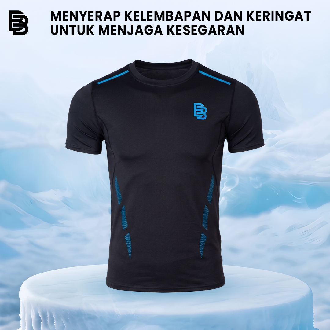 T-Shirt Compression Aerofit Ballerbro | Baju olahraga Compression | Kaos Sport | Atasan Olahraga