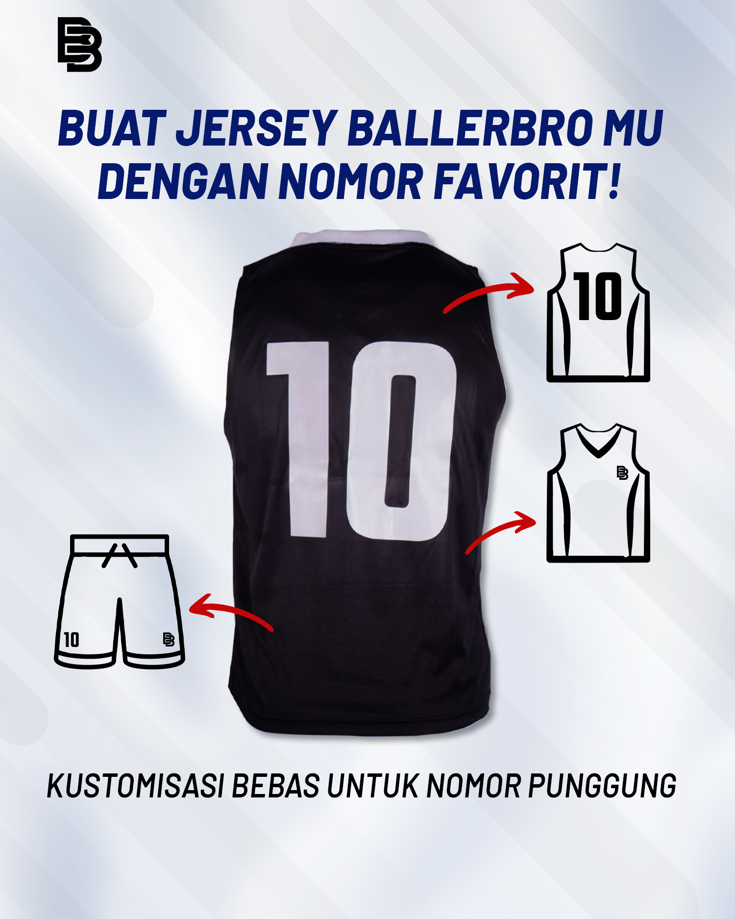 Jersey Basket V2 Ballerbro | Jersey Basket pria | Jersey Basket Wanita | Jersey Basket Cewek