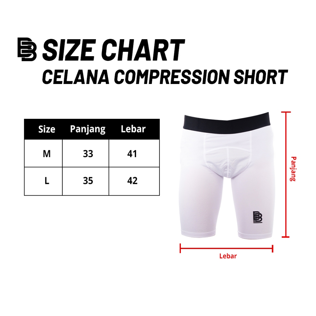 Short Compression Pants V2 BALLERBRO | Legging Olahraga | Dalaman Olahraga
