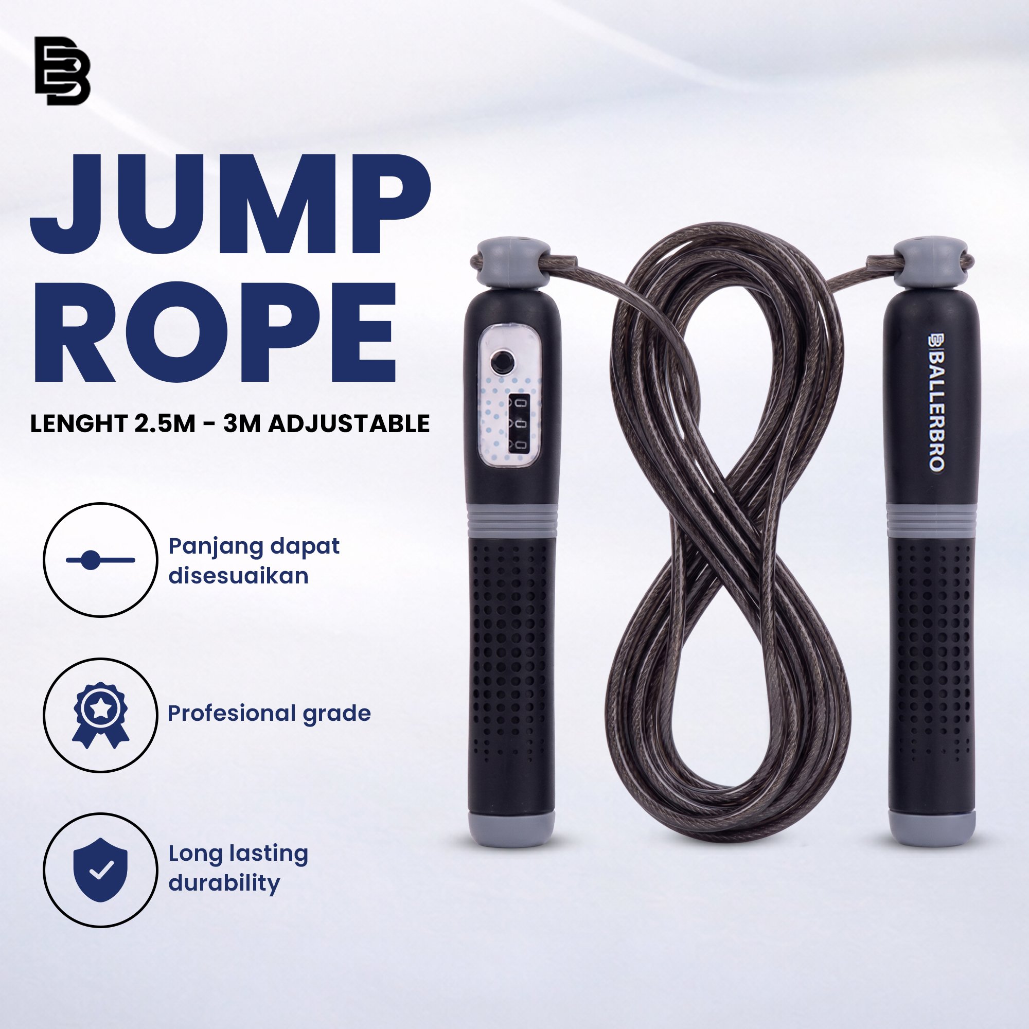 Jump Rope Skipping Rope Lompat Tali BALLERBRO