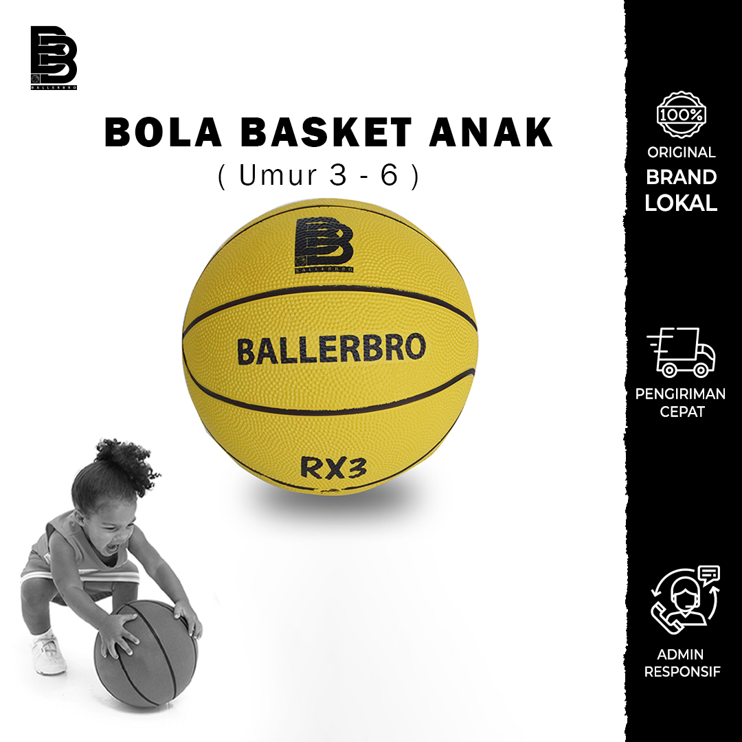 BUNDLE Bola Basket RX3 (Rubber) + Pompa Bola BALLERBRO
